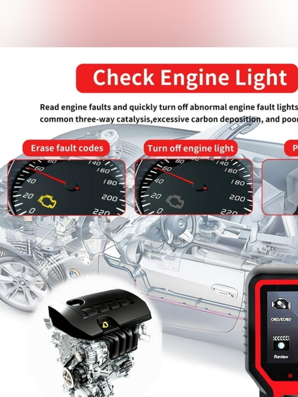 OBDII V519 Diagnostic Code Reader - Black - Picture 2 of 11